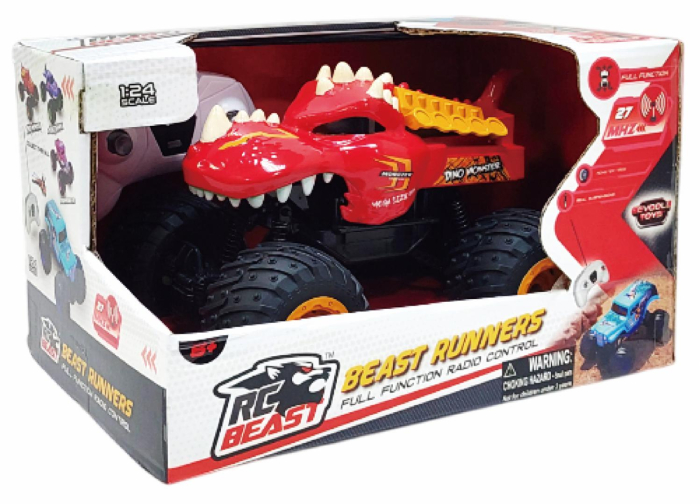 MASINUTA CU TELECOMANDA TIP CAMION BEAST RUNNERS, SCARA 1/24, 21CM, ROSU [2]