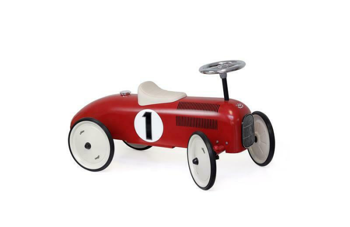 Masinuta Ride-on Metalica Vintage - Rosie cu roti crem - Vilac [1]