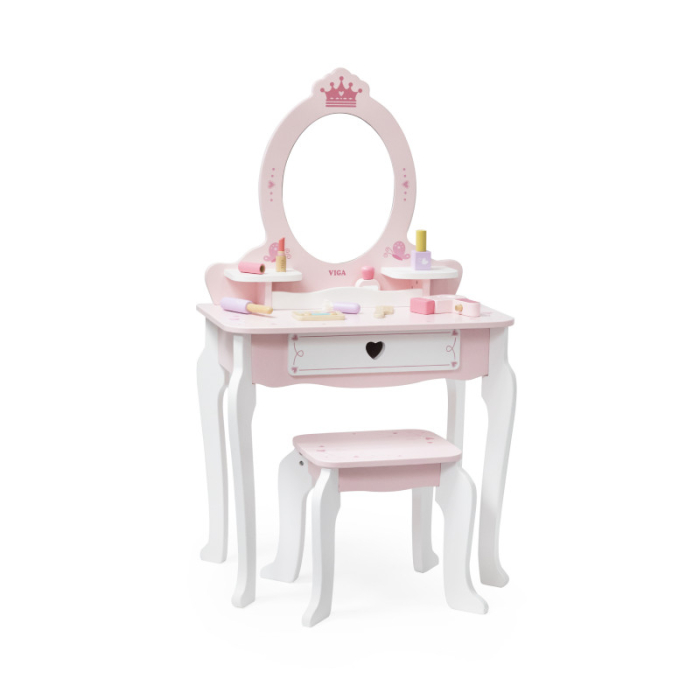 Masuta de Toaleta din Lemn cu 8 Accesorii design Printesa, Viga [2]