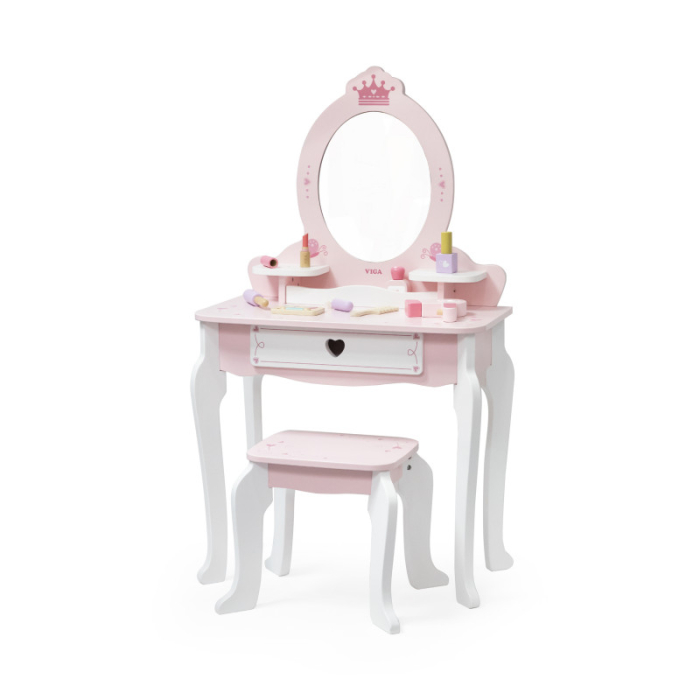 Masuta de Toaleta din Lemn cu 8 Accesorii design Printesa, Viga [1]