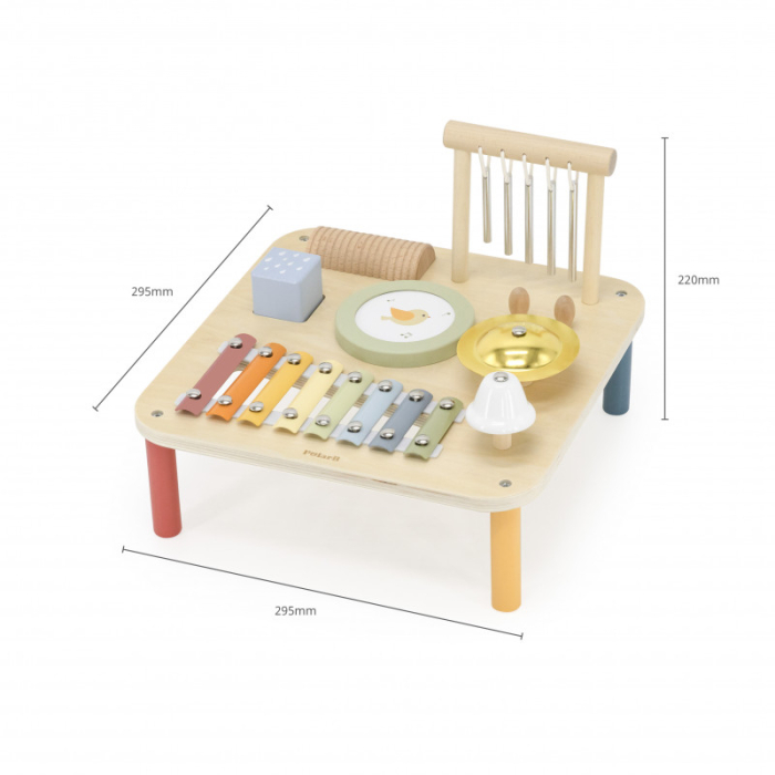 Masuta muzicala Montessori, 7 Instrumente din lemn, Viga [2]