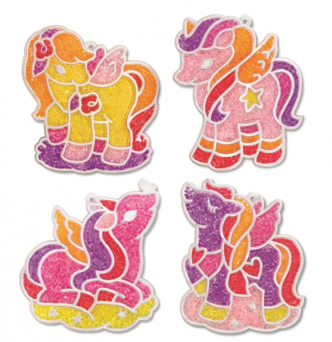 Mini set creativ cu margele de nisip - Unicorni [2]