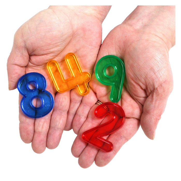 Numere transparente colorate, set 10 piese, Edx Education [3]