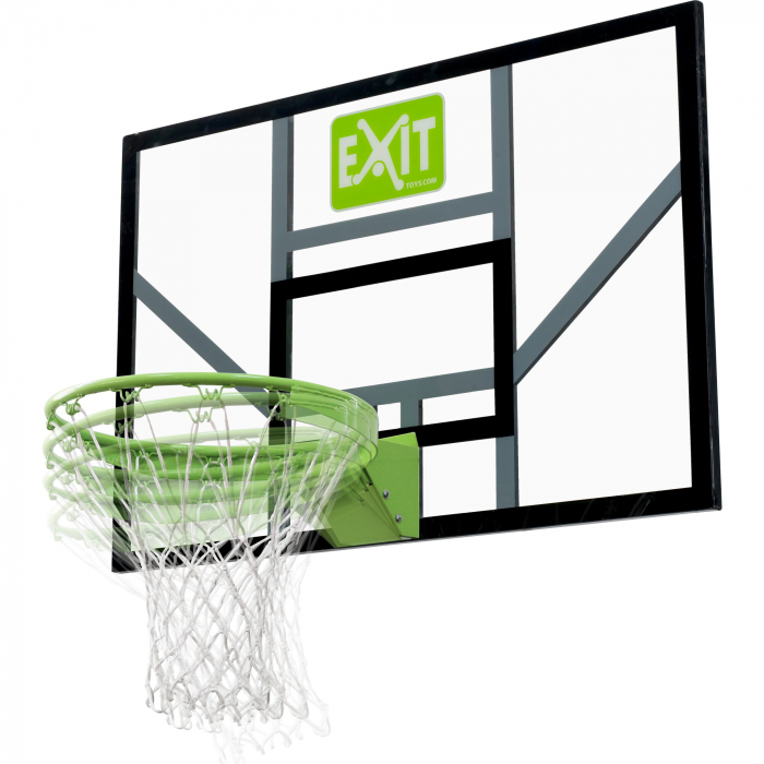 Panou de baschet cu inel pentru slam dunk și plasă, Galaxy - verde/negru, Exit Toys [2]