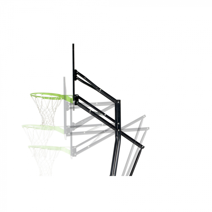 Panou de baschet pentru montaj în sol cu inel pentru slam dunk, Galaxy - verde/negru, Exit Toys [2]