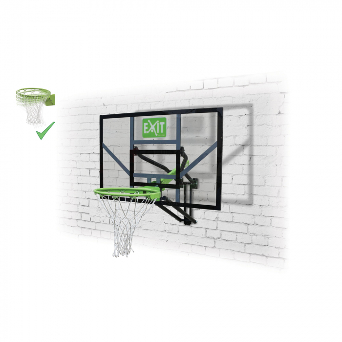 Panou de baschet pentru perete cu inel pentru slam dunk, Galaxy - verde/negru, Exit Toys [5]
