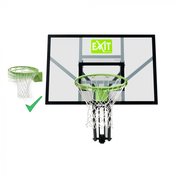 Panou de baschet pentru perete cu inel pentru slam dunk, Galaxy - verde/negru, Exit Toys [3]
