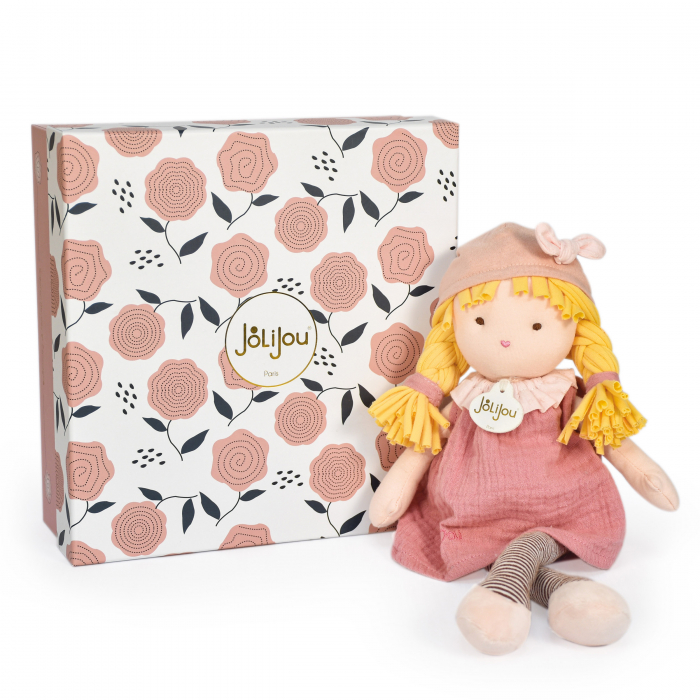 Papusa Eva, 30 cm, material textil, roz [1]