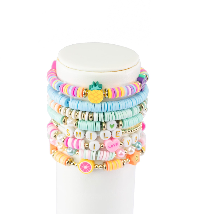 Kit creativ DIY - coliere și brățări cu mărgele Heishi Pop, 500 piese, Perline ABC [4]