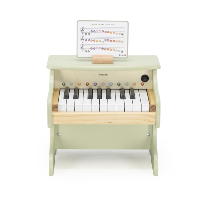 Pian electronic verde din lemn pentru copii, Viga [2]