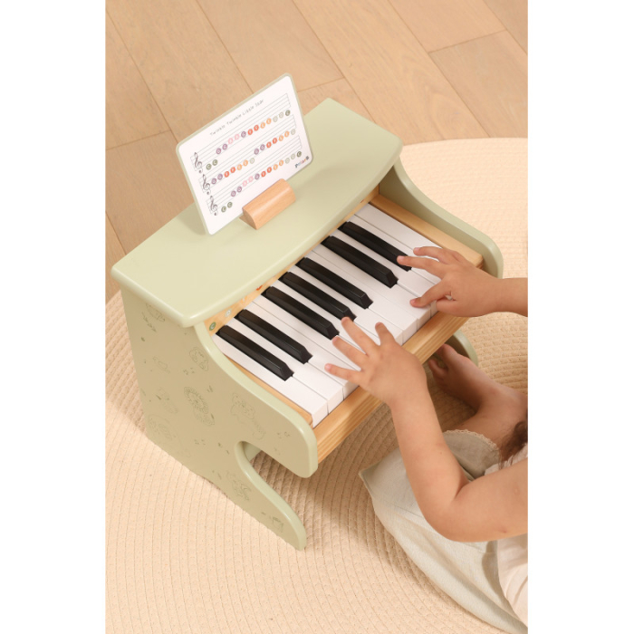 Pian electronic verde din lemn pentru copii, Viga [4]