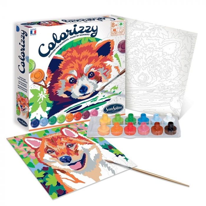 Pictura pe numere Colorizzy Panda rosu&Shiba [2]