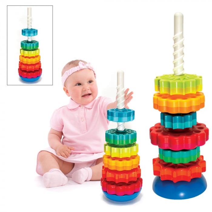 Piramida cu rotite pentru bebelusi - Fat Brain Toys [7]