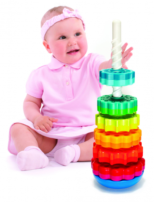 Piramida cu rotite pentru bebelusi - Fat Brain Toys [11]