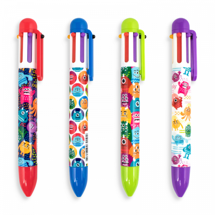 Pix multicolor cu 6 culori si mecanism retractabil Monstruleti [5]