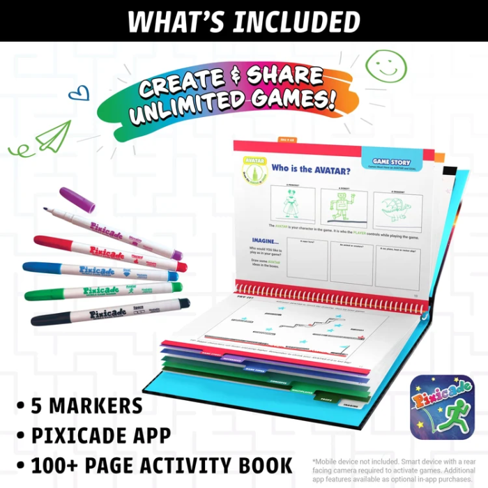 Pixicade -  kit creativ multipremiat pentru a transforma desenele copiilor in jocuri video pentru mobil sau tableta, editie jocuri nelimitate [6]