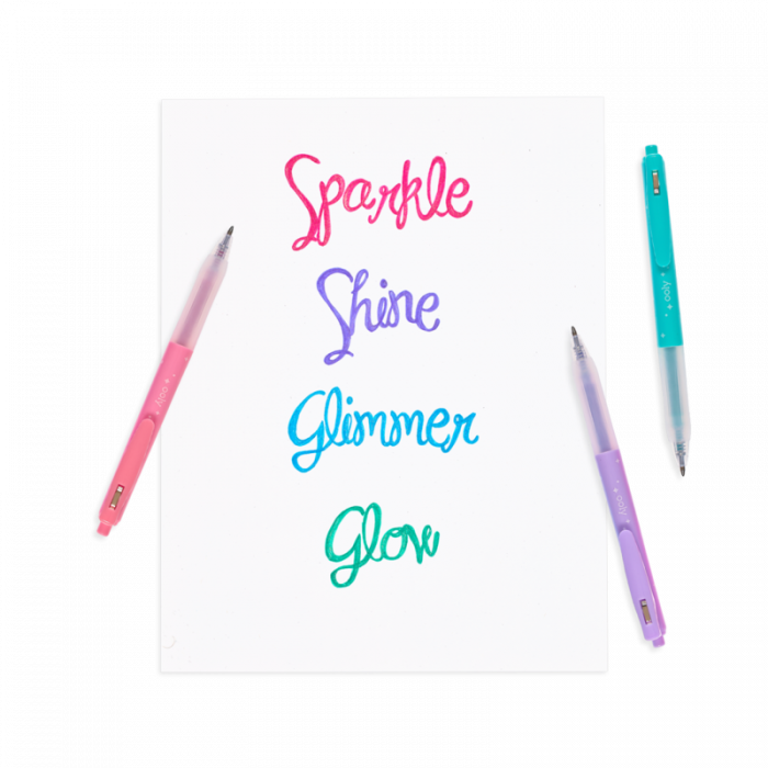 Pixuri retractabile cu gel si sclipici, Oh My Glitter!, set 4 culori [5]