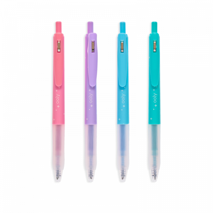 Pixuri retractabile cu gel si sclipici, Oh My Glitter!, set 4 culori [2]