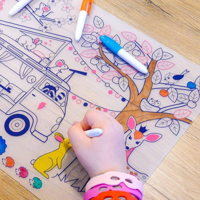 Plansa de colorat din silicon - DREAM VAN [5]