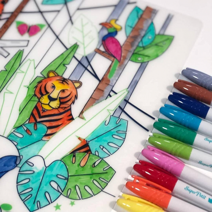 Plansa de colorat din silicon - JUNGLA [2]