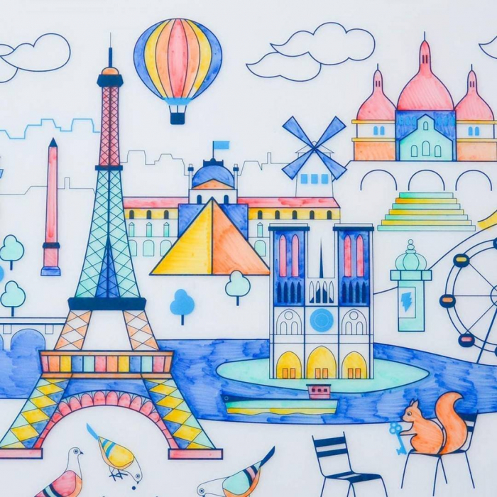 Plansa de colorat din silicon - PARIS [2]