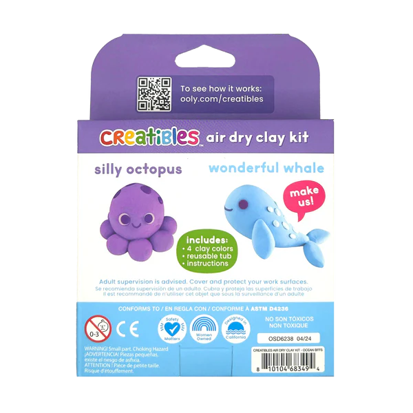 Plastilina cu uscare la aer - Ocean, Creatibles, set DIY 4 culori [3]