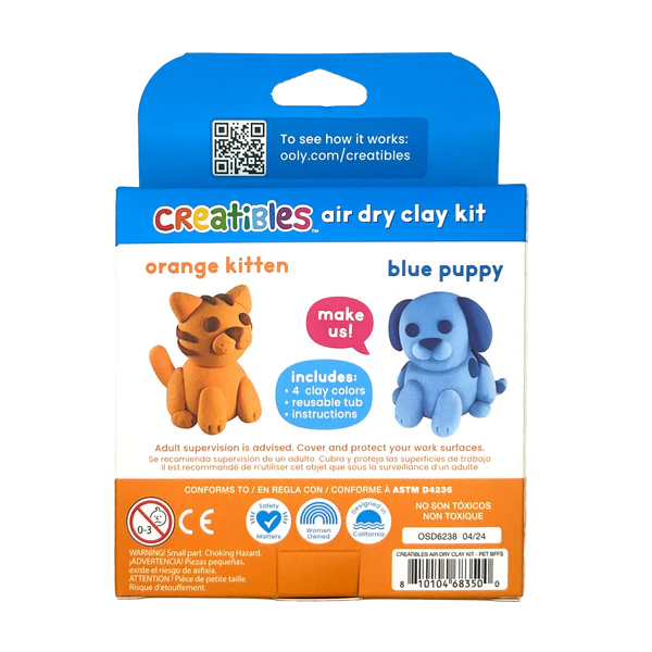 Plastilina cu uscare la aer - Pet, Creatibles, set DIY 4 culori [2]