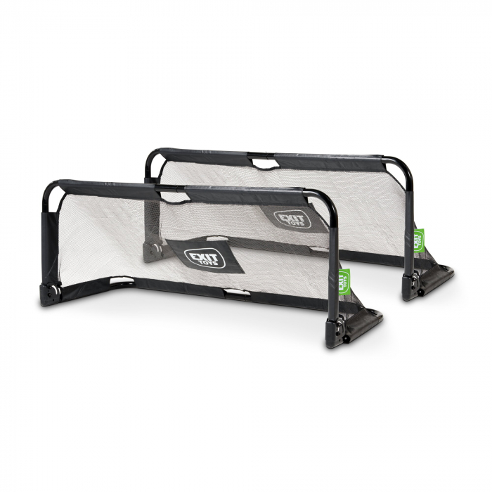 Poartă de fotbal pliabilă din oțel, Panna 150x60cm (set de 2 bucăți) - negru, Exit Toys [1]