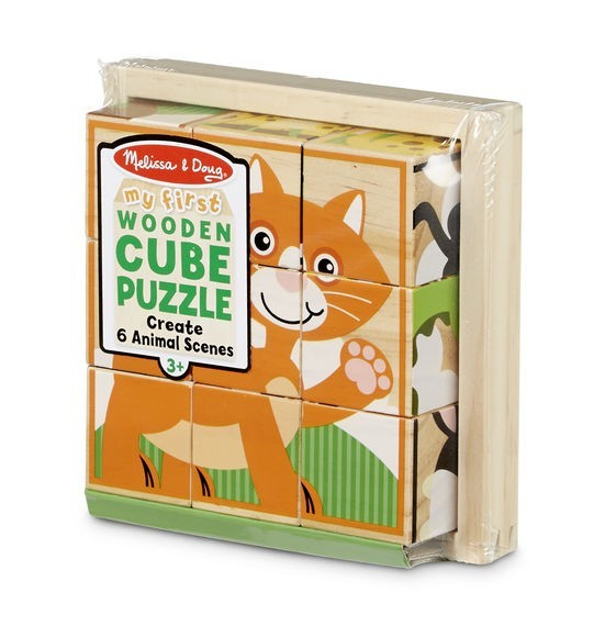 Primele mele cuburi puzzle cu animale