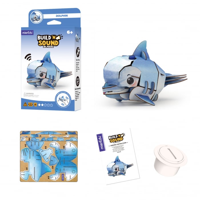Puzzle 3D cu sunete - Delfin, Build 'n' Sound [4]