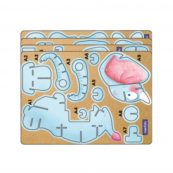 Puzzle 3D cu sunete - Elefant african, Build 'n' Sound [3]