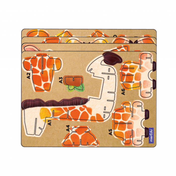 Puzzle 3D cu sunete - Girafa, Build 'n' Sound [3]