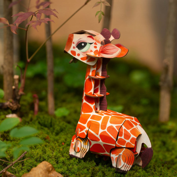 Puzzle 3D cu sunete - Girafa, Build 'n' Sound [6]