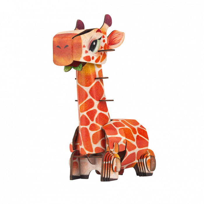 Puzzle 3D cu sunete - Girafa, Build 'n' Sound [2]