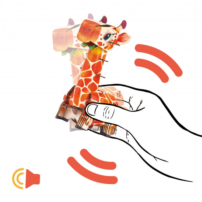 Puzzle 3D cu sunete - Girafa, Build 'n' Sound [5]