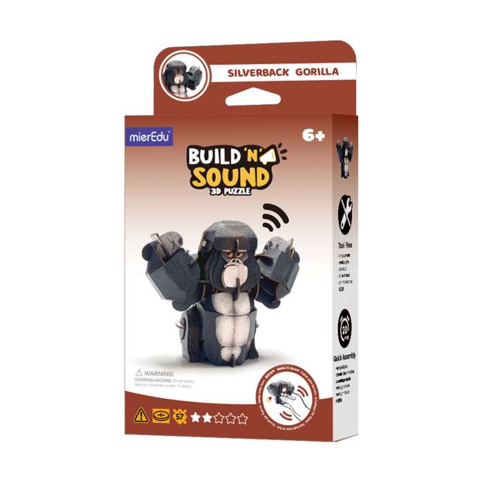 Puzzle 3D cu sunete - Gorila, Build 'n' Sound [1]