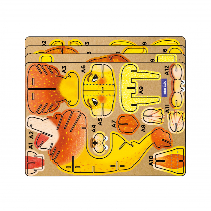 Puzzle 3D cu sunete - Leu, Build 'n' Sound [3]