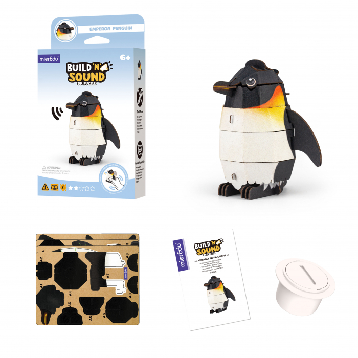 Puzzle 3D cu sunete - Pinguin, Build 'n' Sound [5]