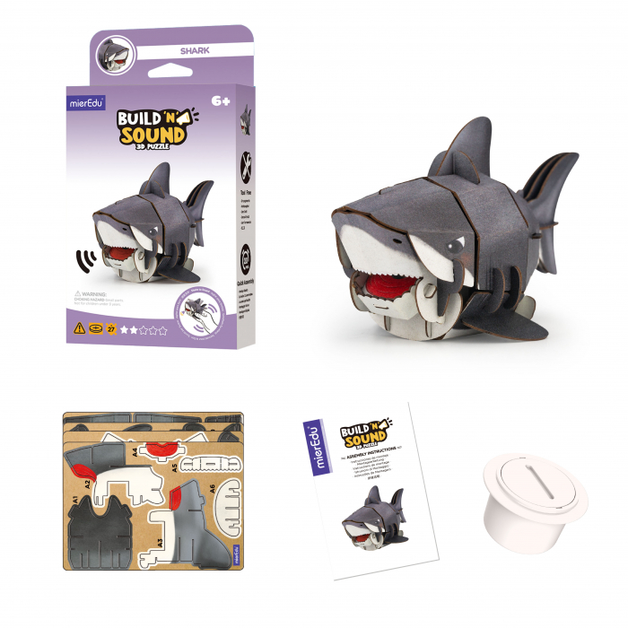Puzzle 3D cu sunete - Rechin, Build 'n' Sound [4]