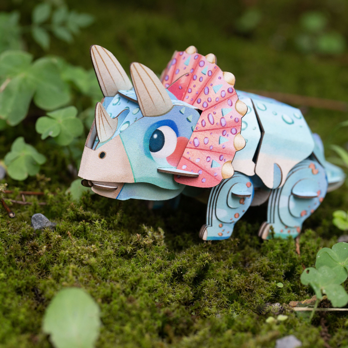 Puzzle 3D cu sunete - Triceratops, Build 'n' Sound [6]