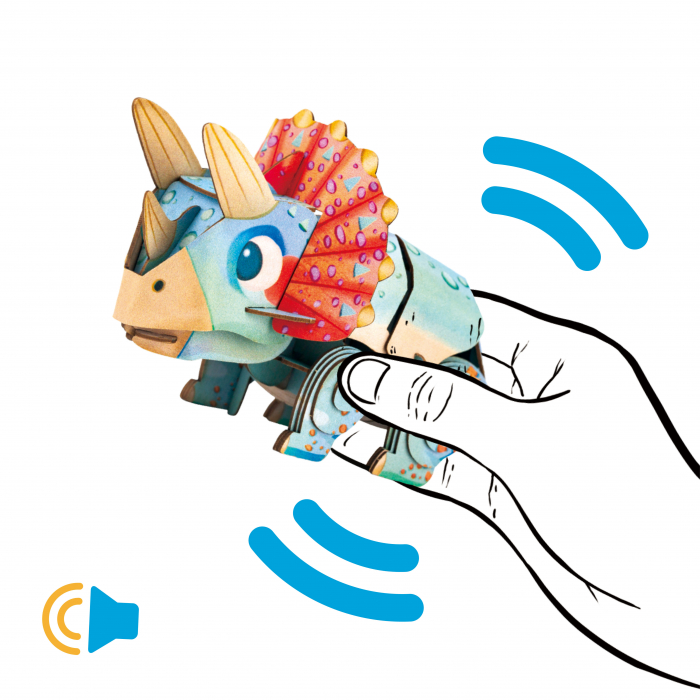 Puzzle 3D cu sunete - Triceratops, Build 'n' Sound [8]