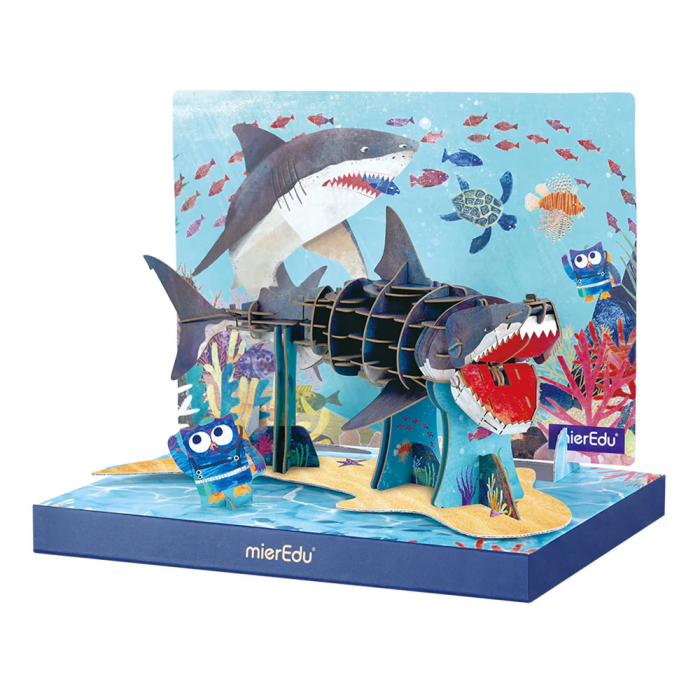 Puzzle 3D ECO - Marele Rechin Alb (deluxe) [2]