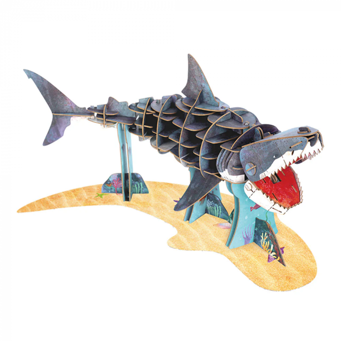 Puzzle 3D ECO - Marele Rechin Alb (deluxe) [4]