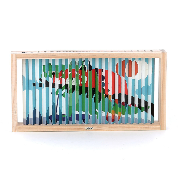 Puzzle 4D din lemn - Animale - Vilac [4]