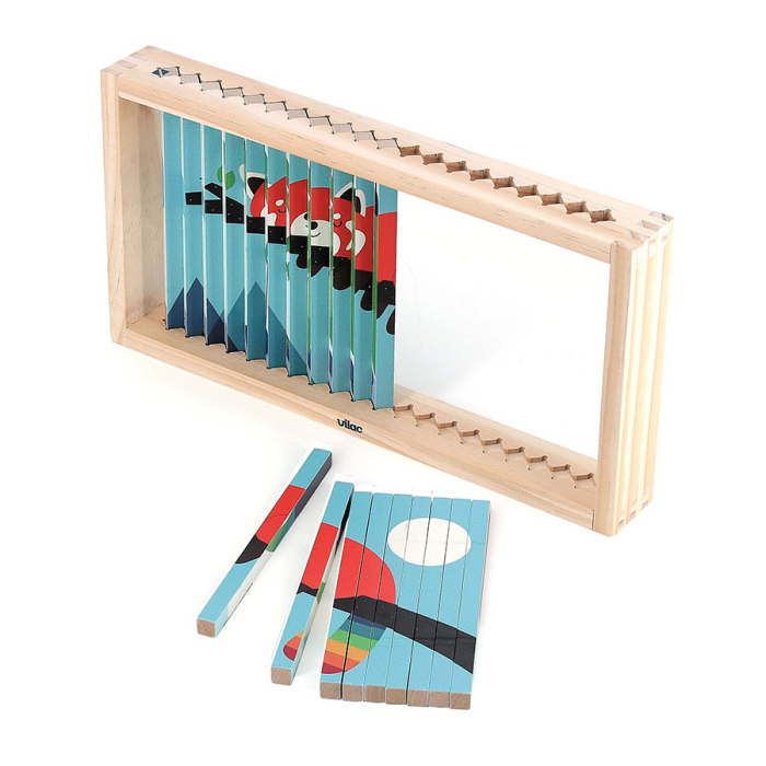 Puzzle 4D din lemn - Animale - Vilac [2]