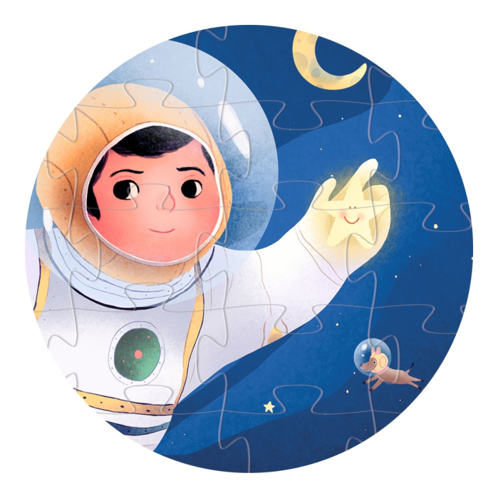 Puzzle Astronaut pe luna, Djeco [2]
