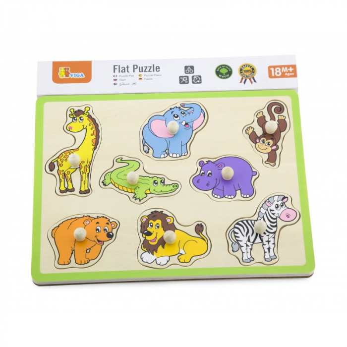 Puzzle cu maner - Animale salbatice, Viga [2]