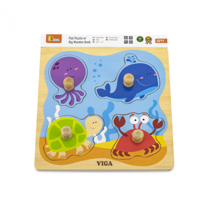 Puzzle cu manere Animale din ocean, Viga [4]