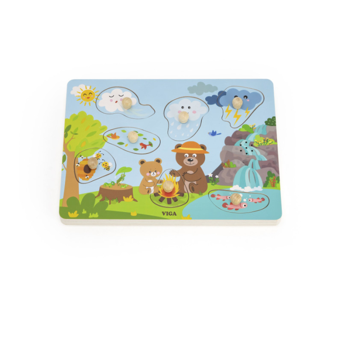 Puzzle cu sunete Sunetele Naturii, Viga [2]