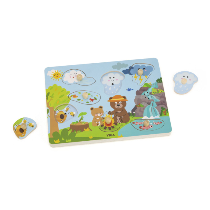 Puzzle cu sunete Sunetele Naturii, Viga [1]